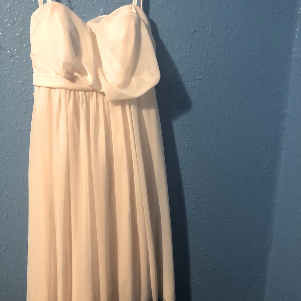 White strapless dress